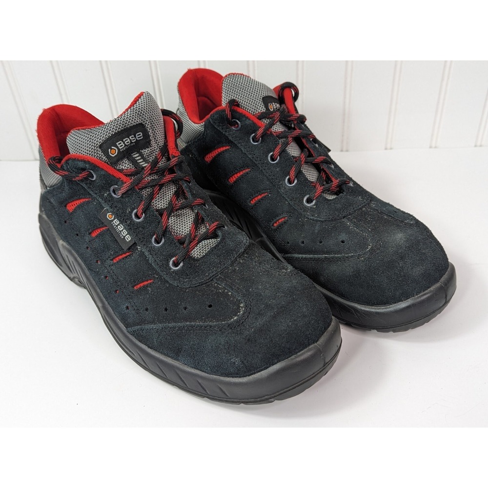 Base Toledo S1P SRC‎ Work Shoes Size 44 Mens Black Lace Up Workwear Casual